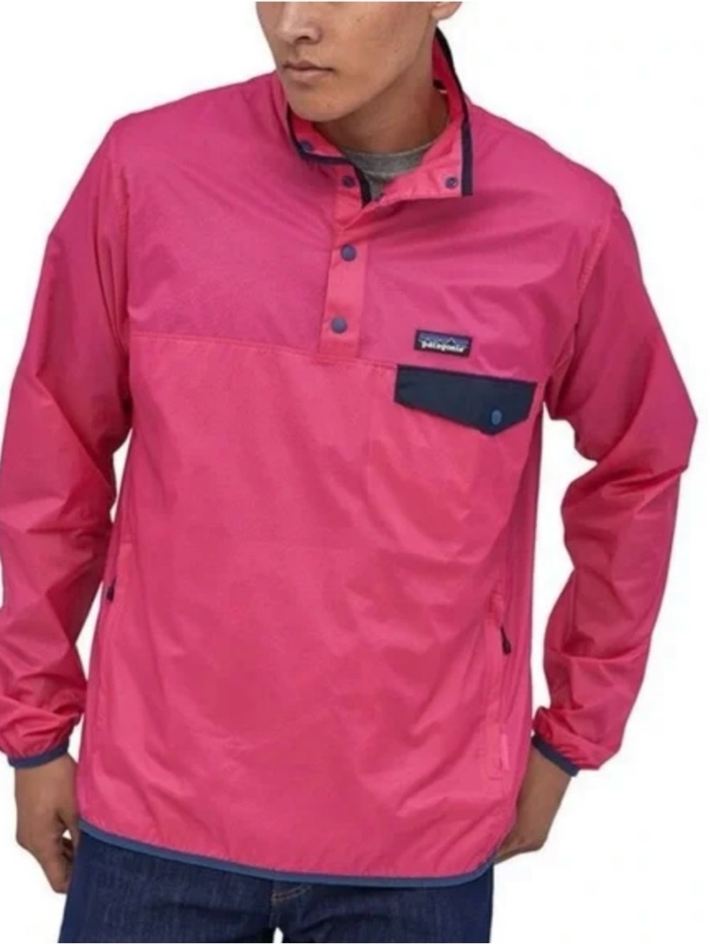 Patagonia Men's Houdini Snap-T Pullover Pink